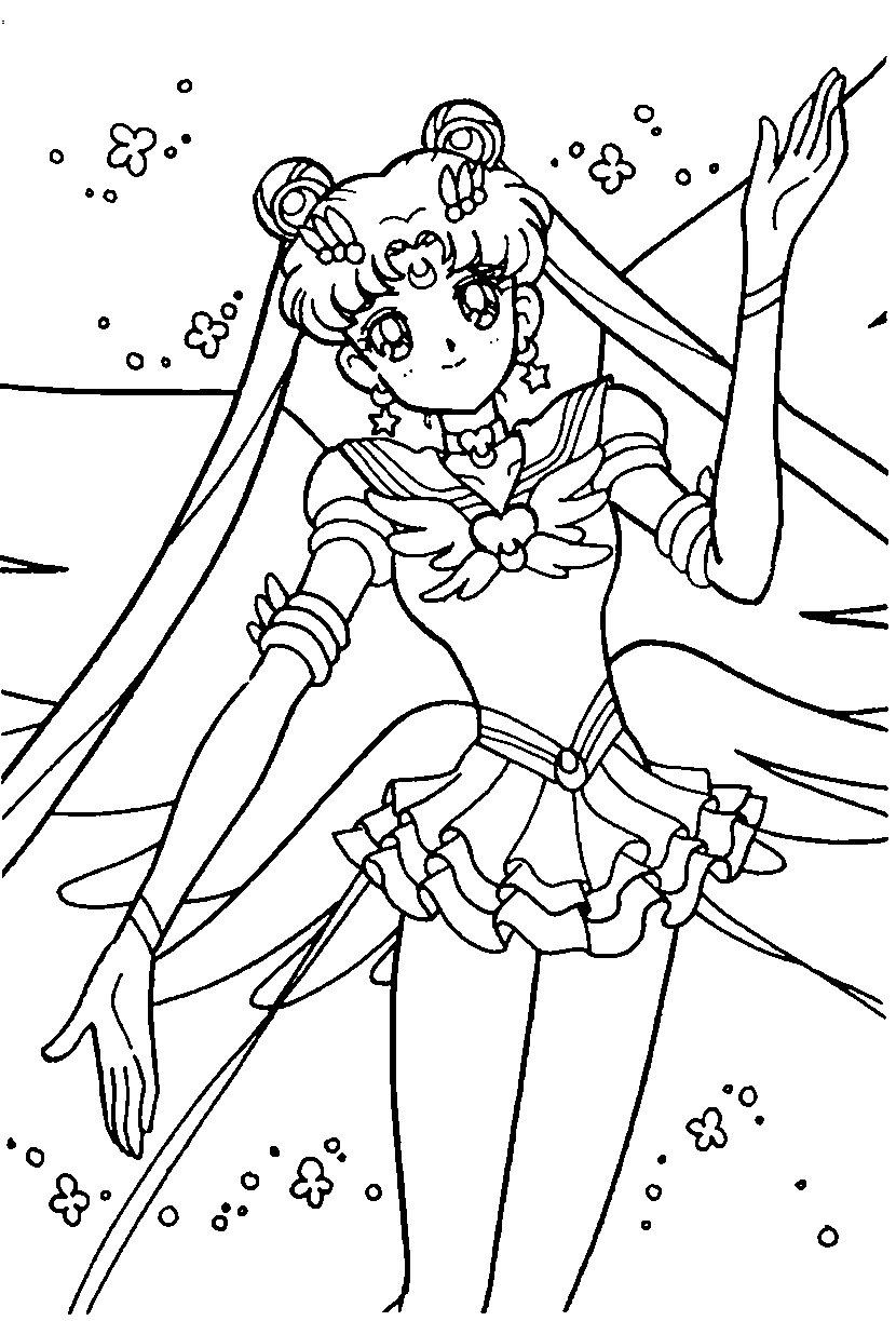 Coloring Page Sailor Moon Sailor Moon Coloring Printable Sailormoon 