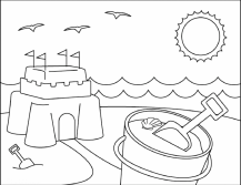 beach coloring pages  beach scenes  activities