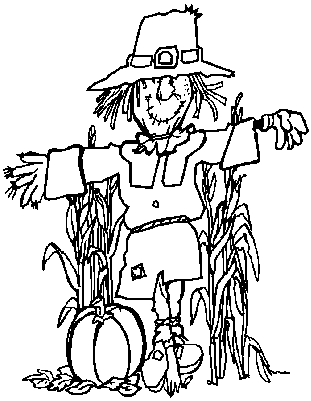 Scarecrow Coloring Page Photos