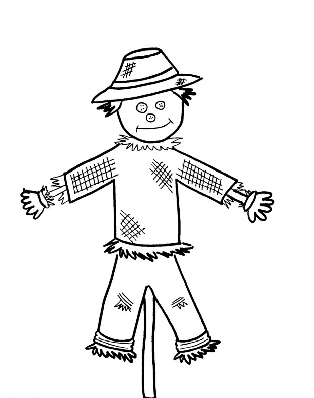 Free Printable Scarecrow Coloring Pages For Kids