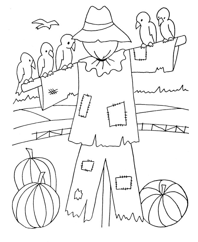 Scarecrow Printables Coloring Pages
