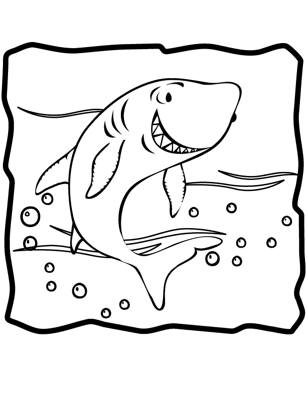 Print Coloring Pages Of Sharks 5