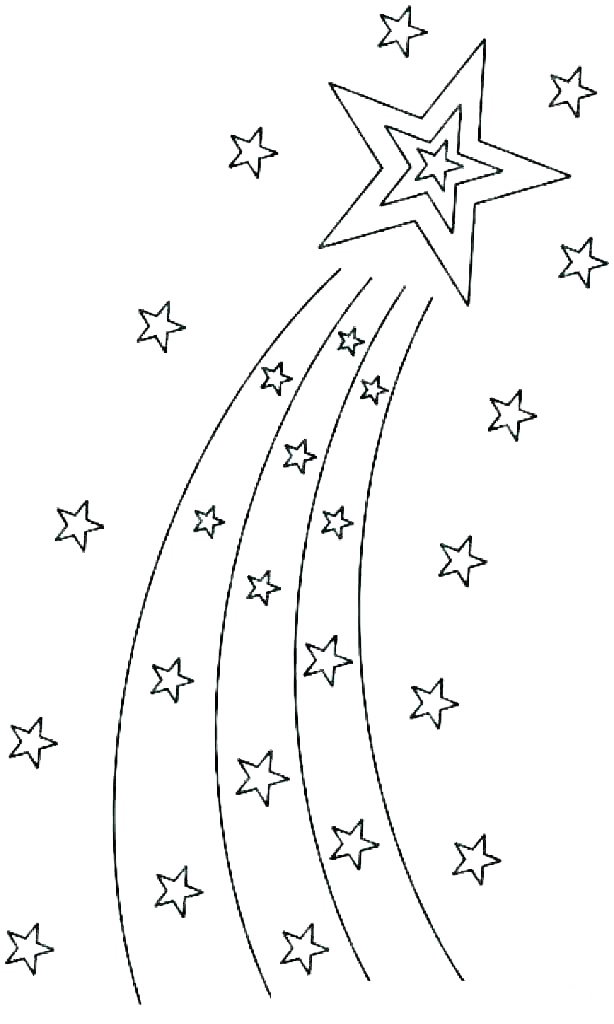Shooting Star Solar System Coloring Page