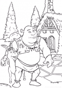 free printable shrek coloring pages for kids