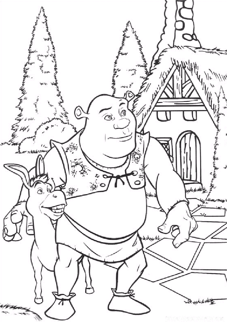 Shrek Coloring Pages Printable for Free Download