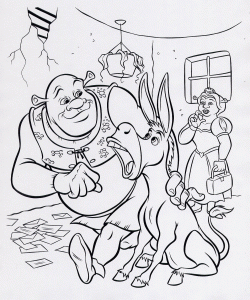 free printable shrek coloring pages for kids