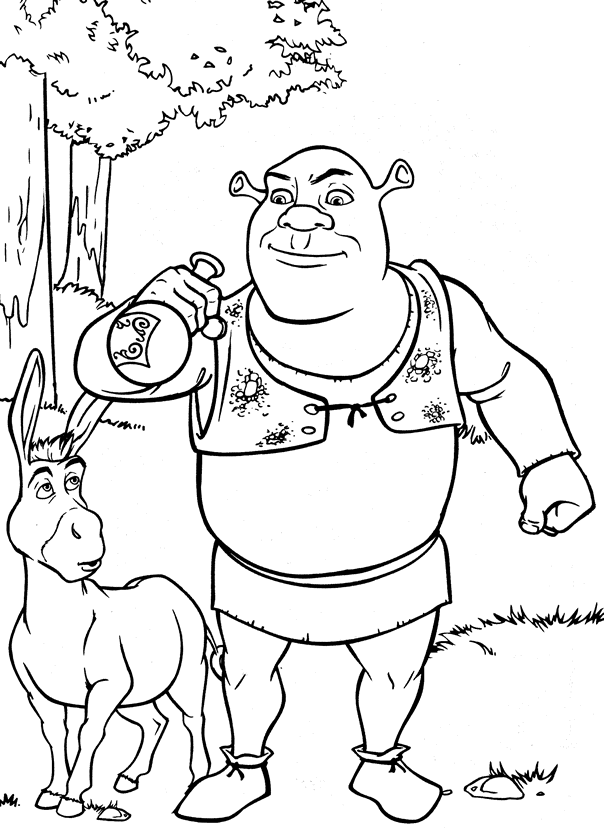 Shrek Coloring Pages Printable for Free Download