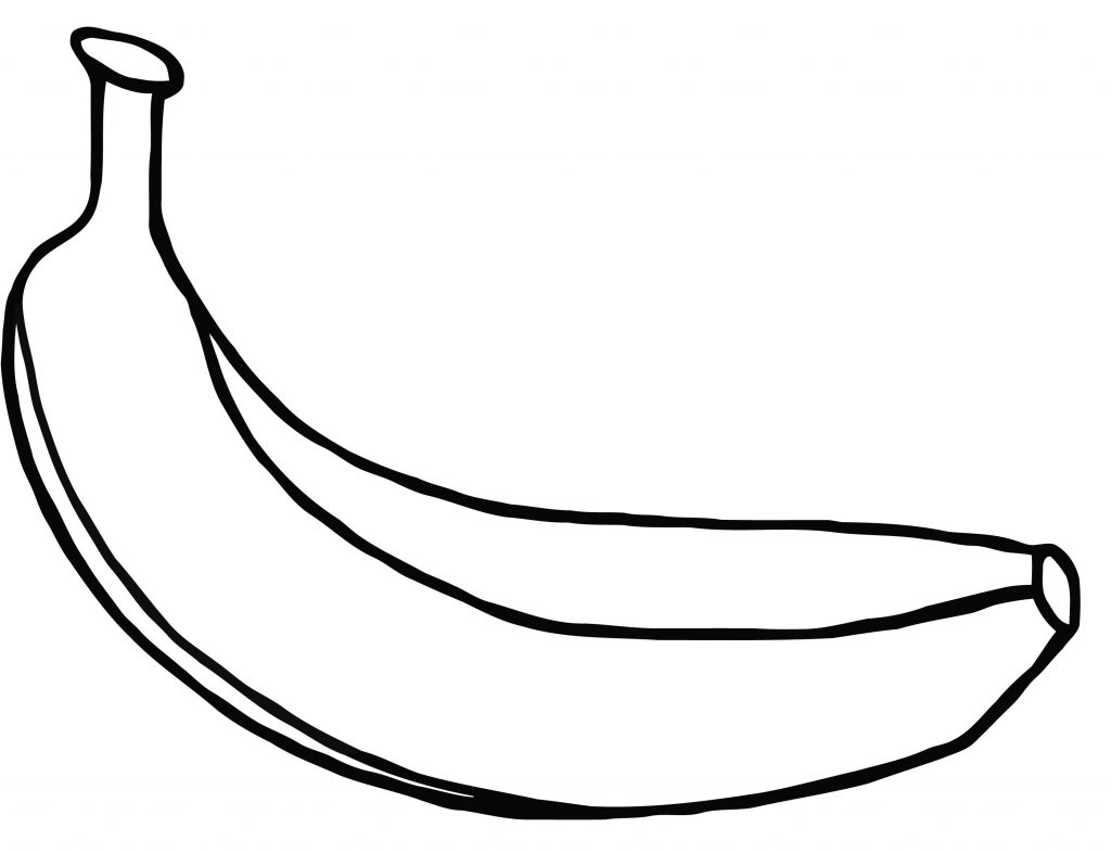 Simple Banana Coloring Page