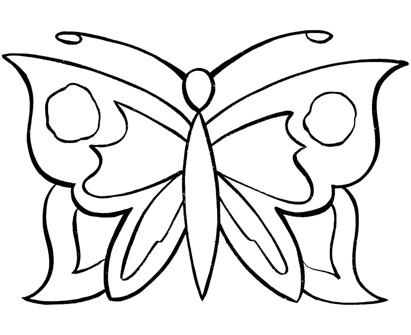 Simple Butterfly Art To Color