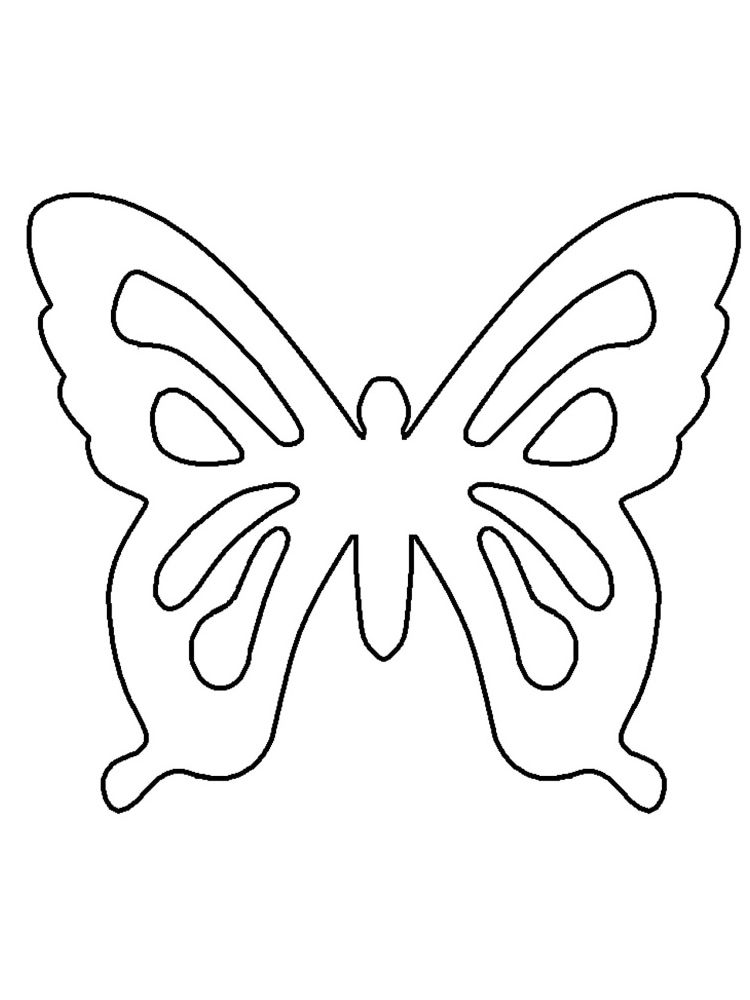 Simple Butterfly Coloring Page For Kids