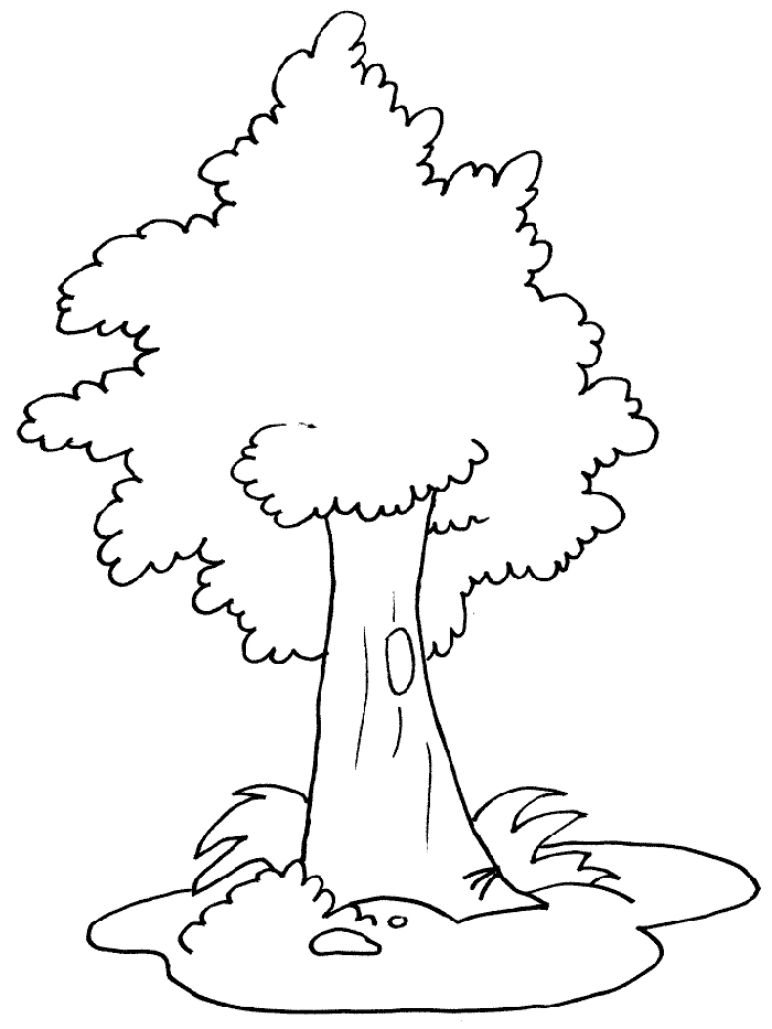 Simple Tree Coloring Page