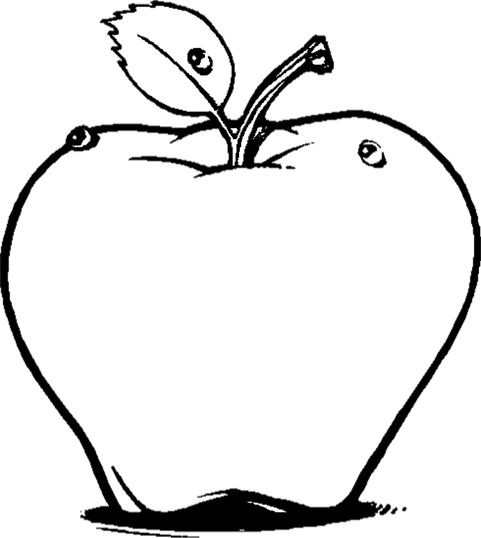 Single Apple Coloring Page