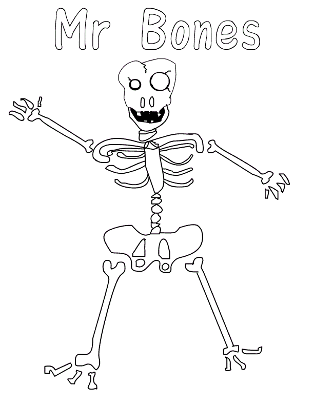Skeleton Coloring Pages For Kids