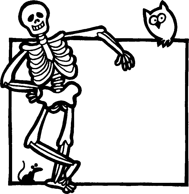 Skeleton Coloring Pages Images