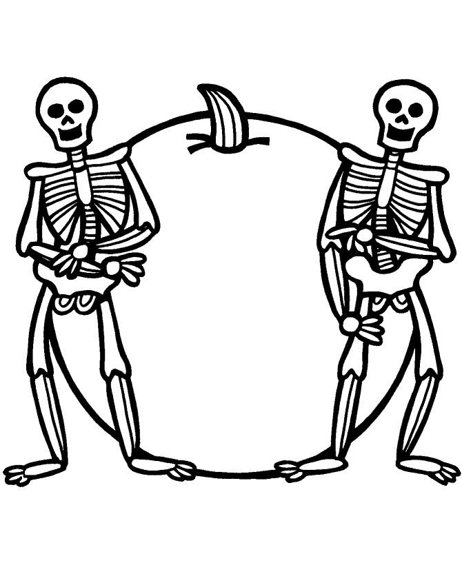 Skeletons Coloring Pages