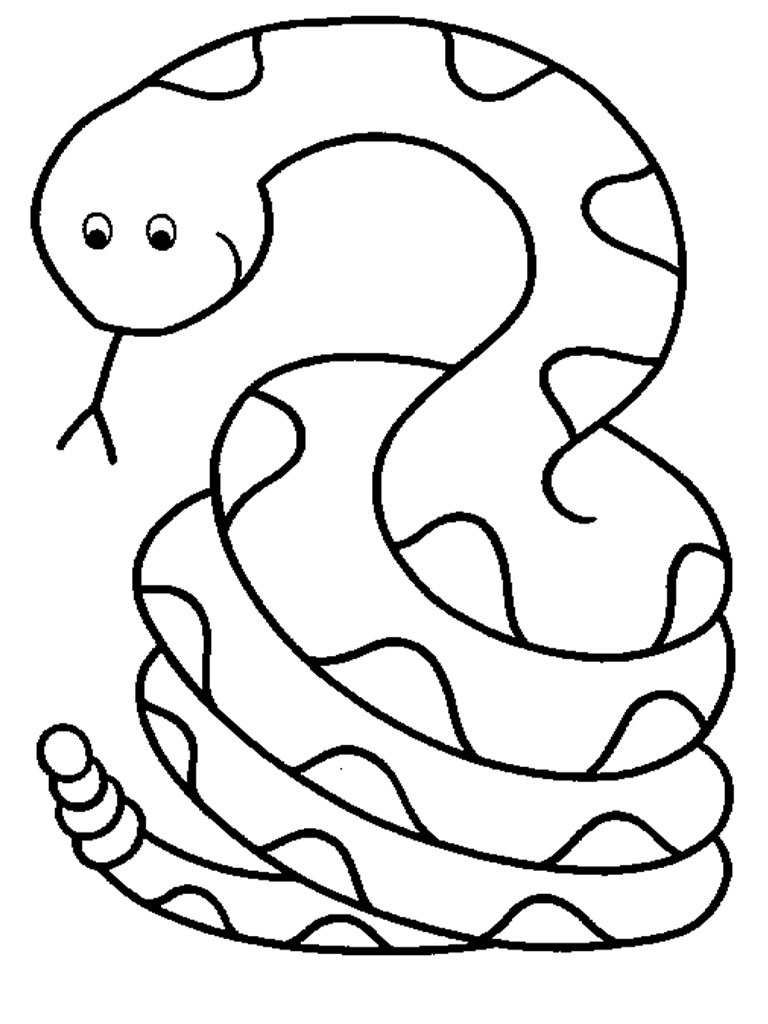 Cute Snake Coloring Pages