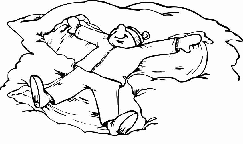 Snow Angel Coloring Page