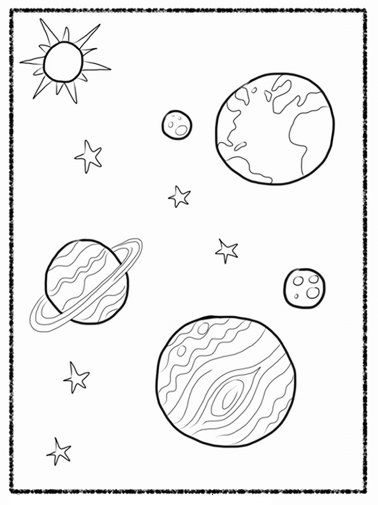 Solar System Coloring Pages Kids