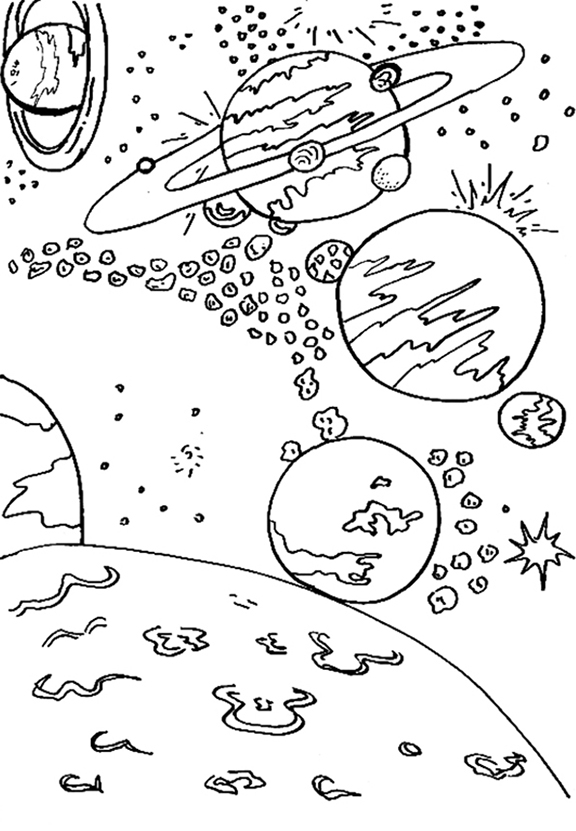 Solar System Planets Coloring Page