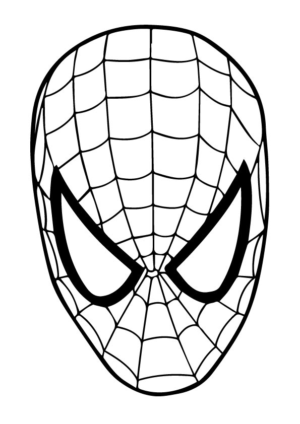 Spiderman Mask Coloring Pages