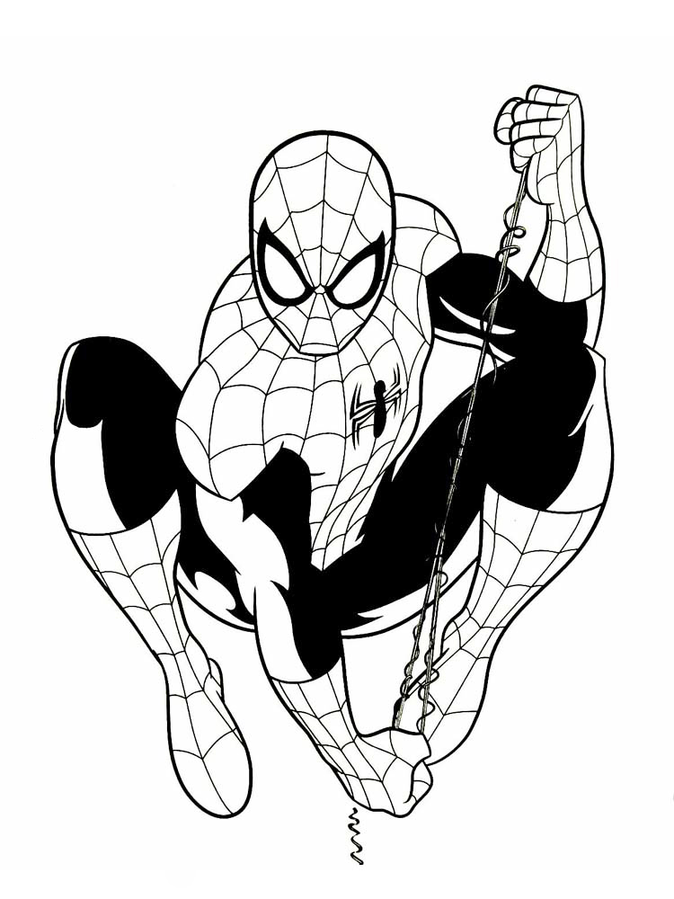 Spiderman Printable Coloring Page
