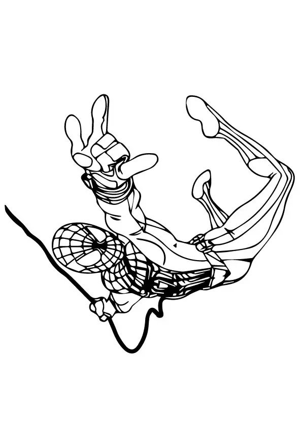 Drawings To Paint & Colour Spiderman - Print Design 030