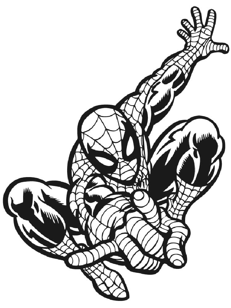 Spiderman Slinging Web Coloring Page