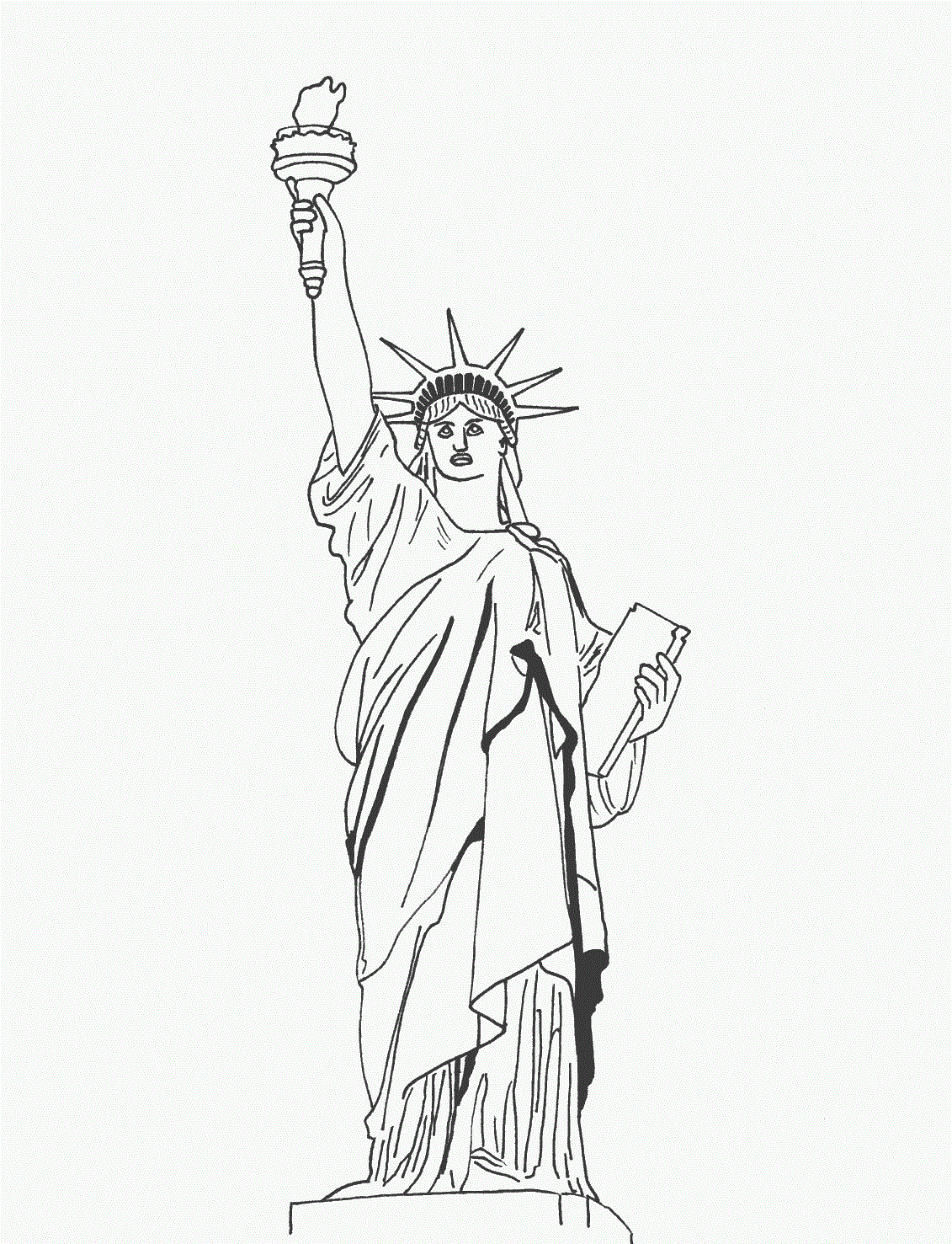 Free Printable Statue of Liberty Coloring Pages For Kids