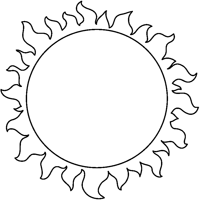 Sun In Our Solar System Coloring Page