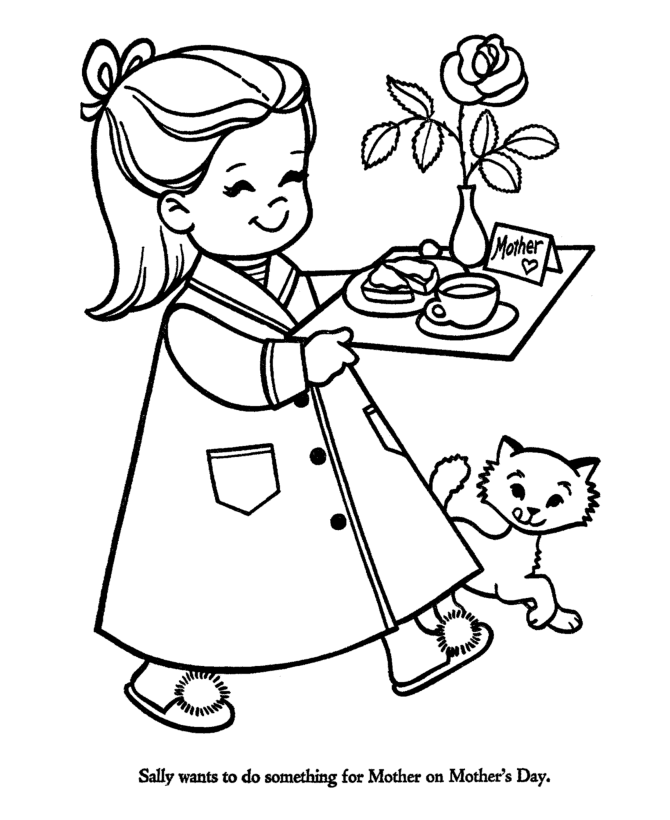 Surprise For Mother Coloring Page