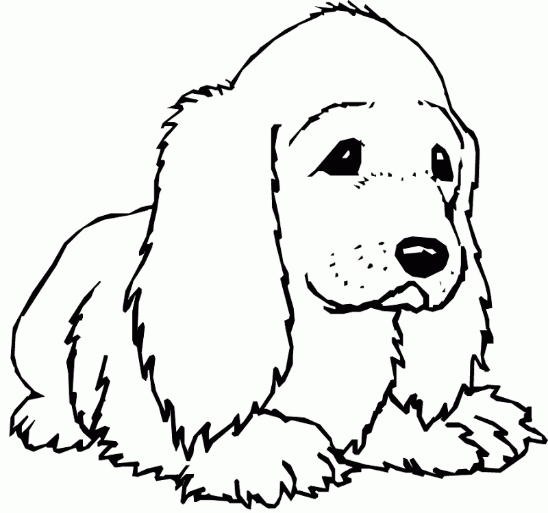 Sweet Puppy Dog Coloring Page