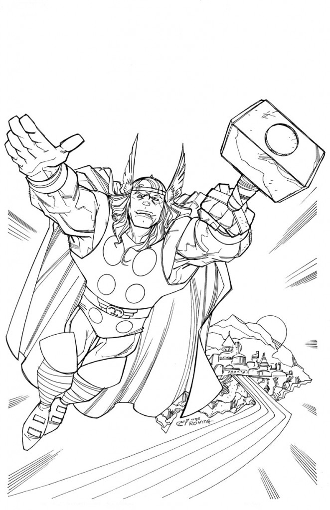 Thor Coloring Pages Kids