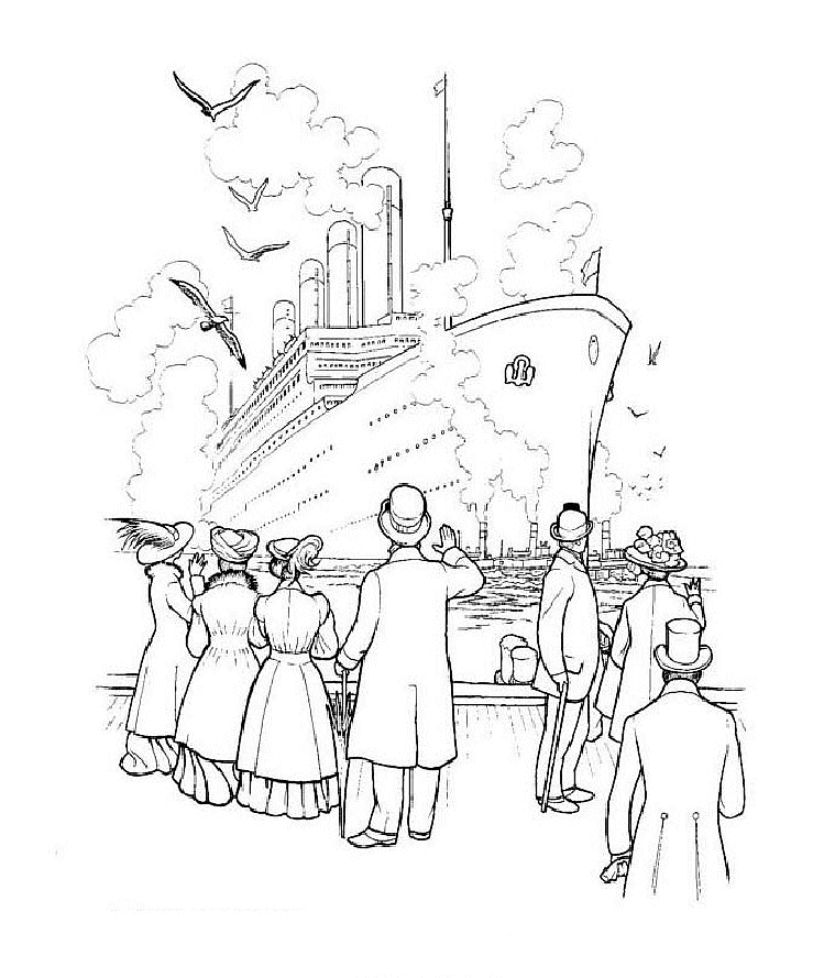 Titanic Coloring Pages For Kids