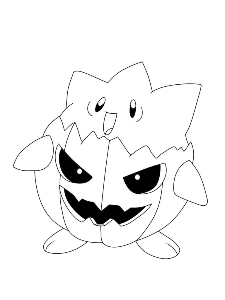Togapee Halloween Pokemon Coloring Page