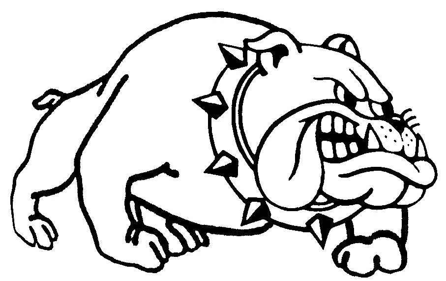 Tough Bulldog Coloring Page