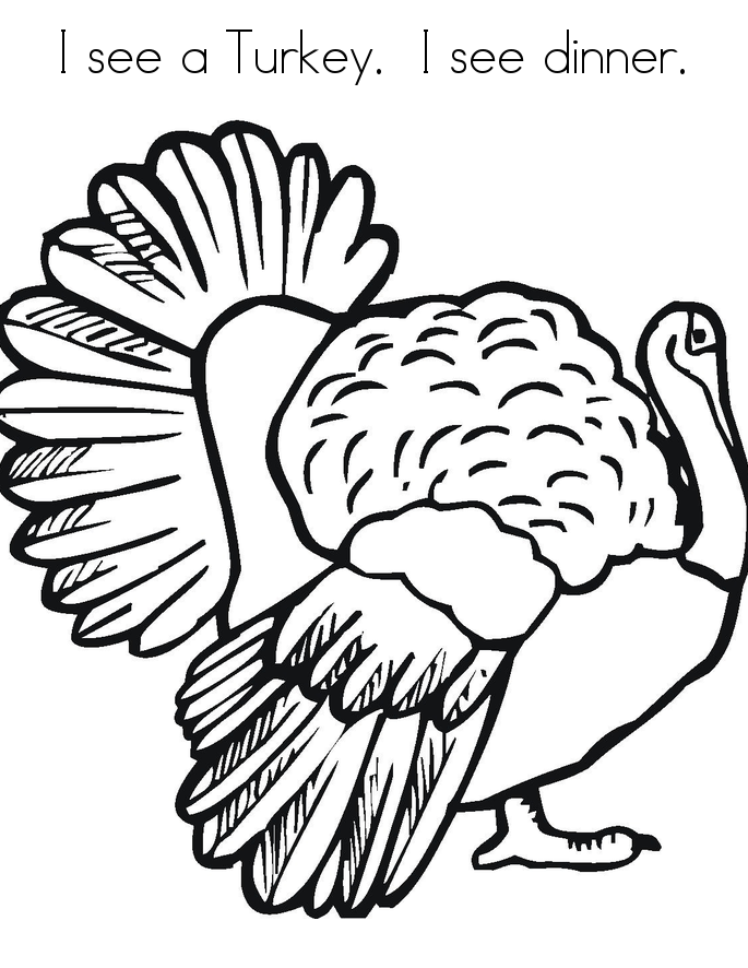Turkey Coloring Pages Pictures