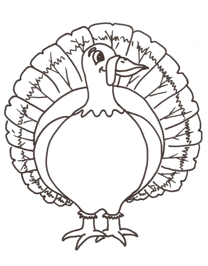 Turkey Feather Coloring Page