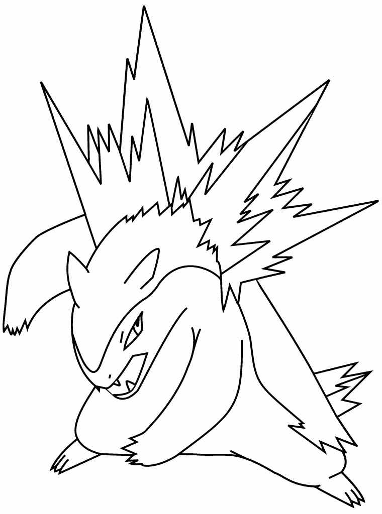 Typhlotion Pokemon Coloring Pages
