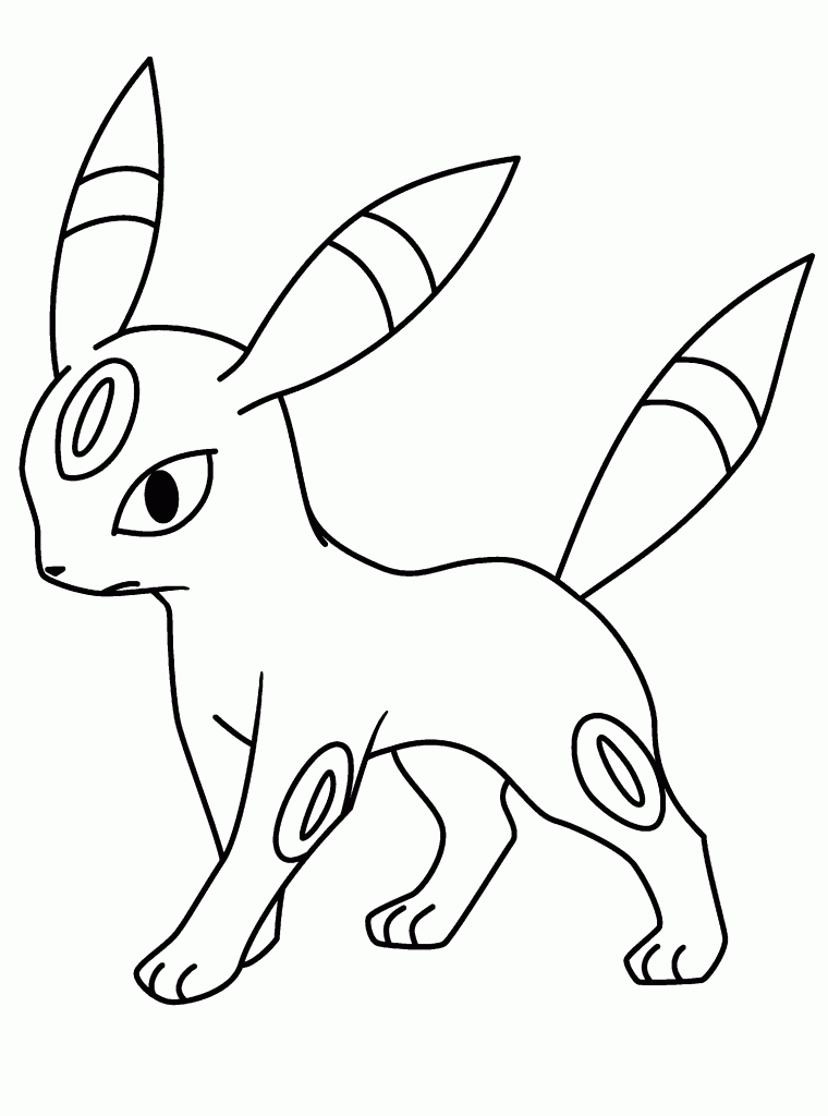 Umbreon Pokemon Coloring Pages to print