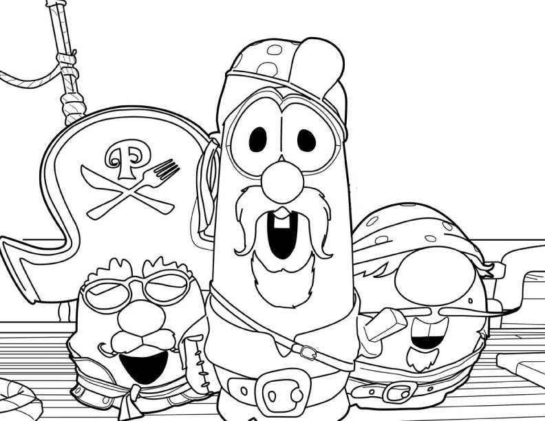 Veggie Tales Coloring Pages Free