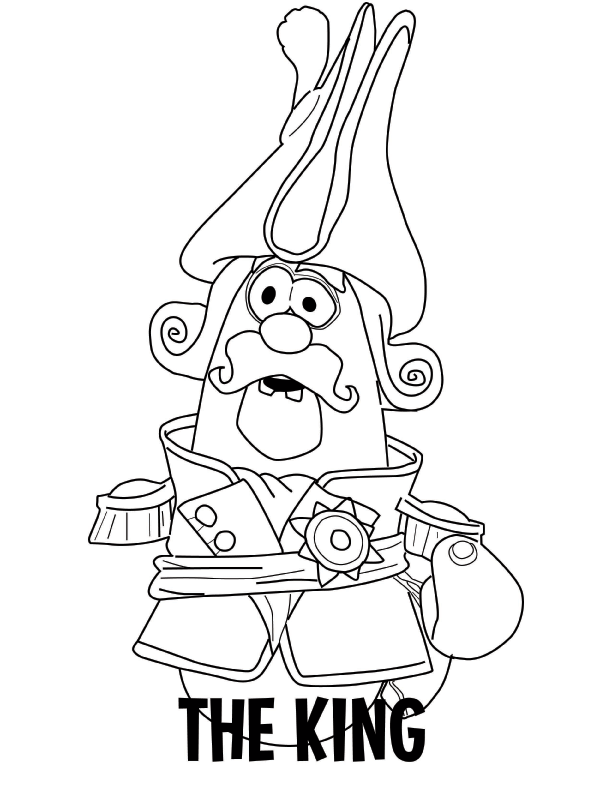 Veggie Tales Pirates King Coloring Page