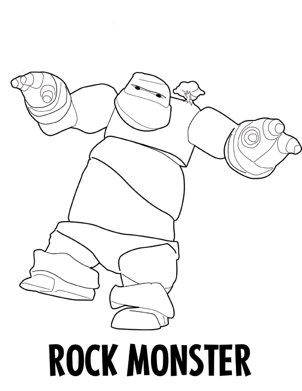 Veggie Tales Pirates Rock Monster Coloring Page