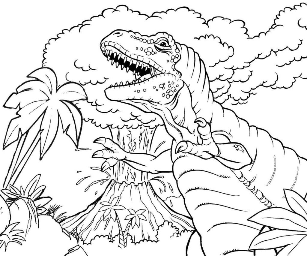 free printable volcano coloring pages for kids