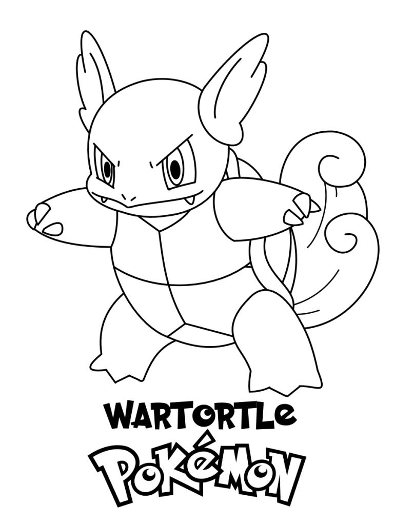 Wartortle Pokemon Coloring Page