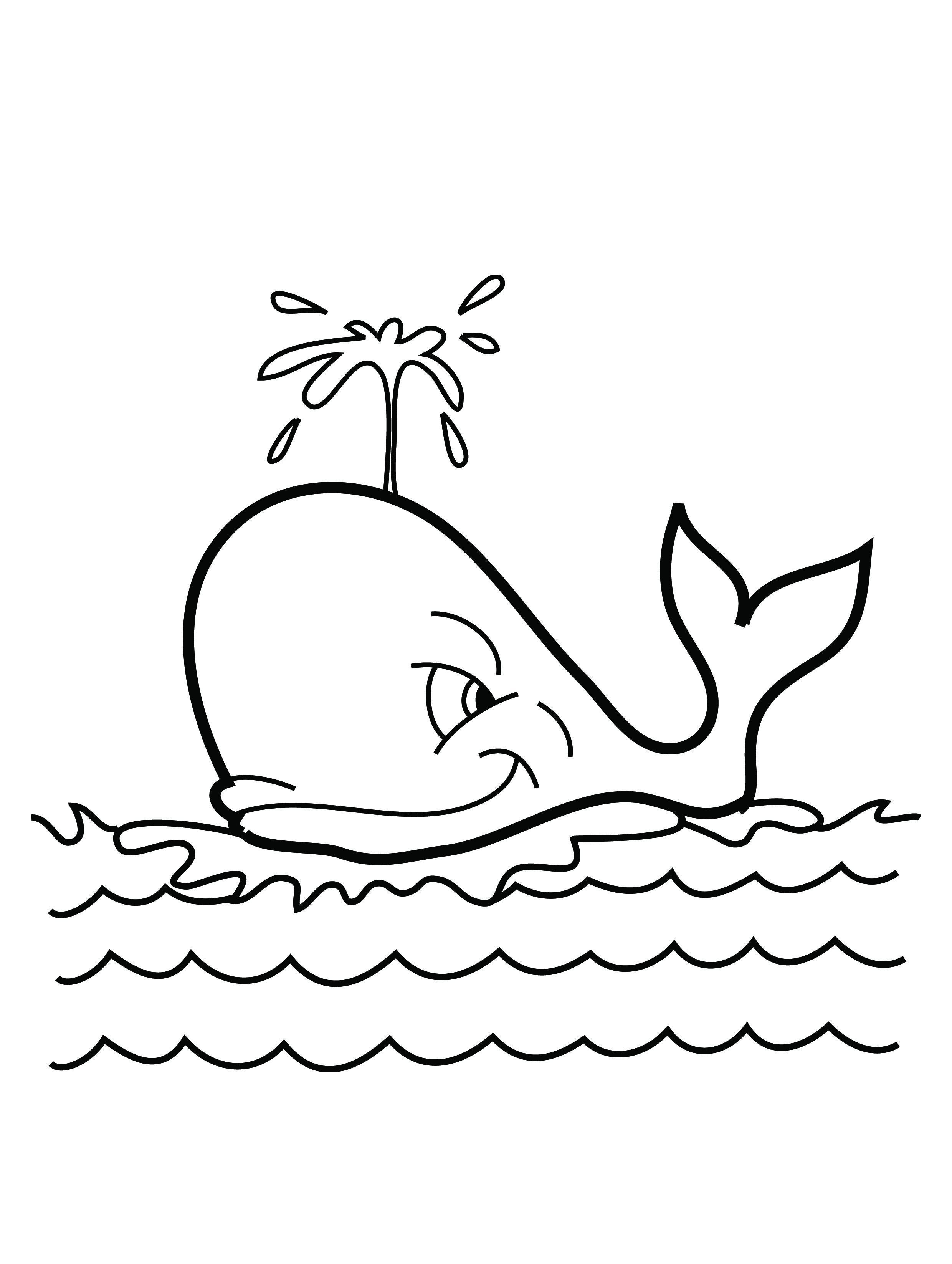 Whale Printable Coloring Pages