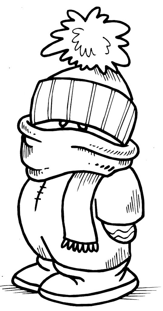 Winter Clothes Coloring Page