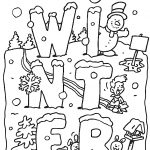 Winter Coloring Activity Worksheet