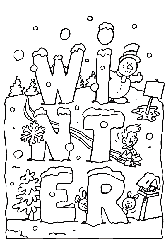 Free Coloring Worksheets Winter 10