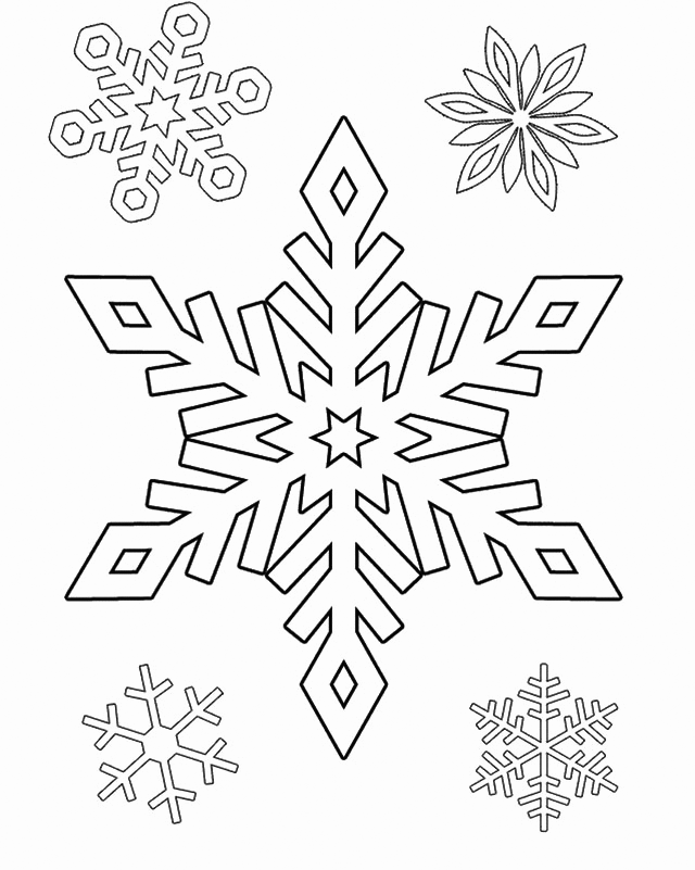 Winter Snowflake Coloring Page
