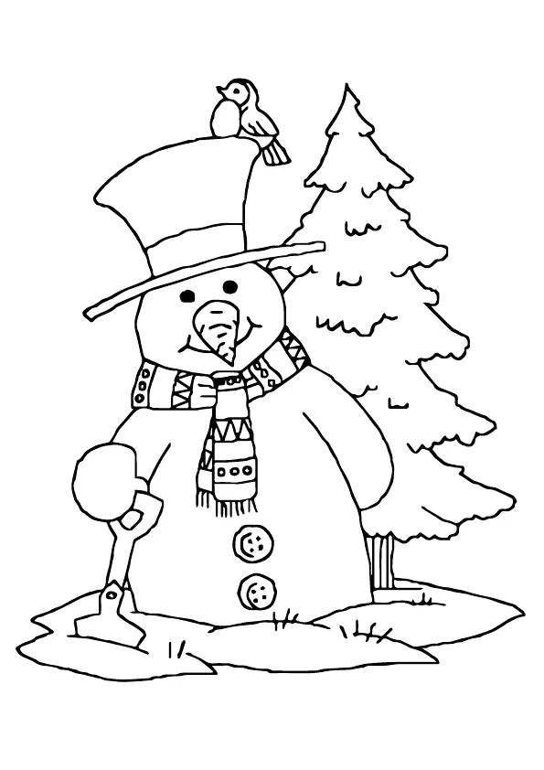 Winter Tree Coloring Page